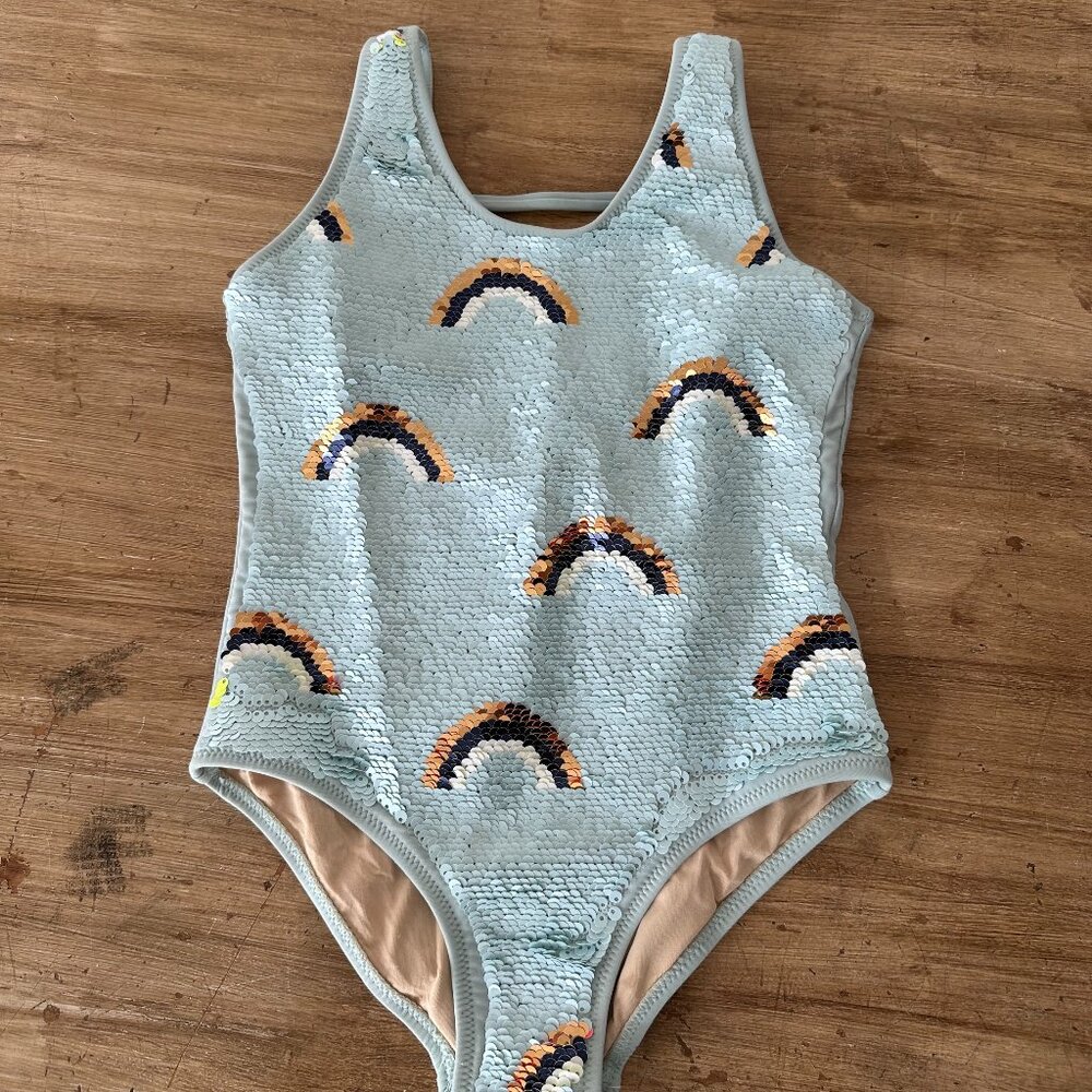 Shade Critters Palm Beach 4T Rainbow Sequin Bathing Suit